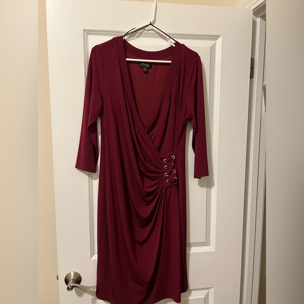 Maroon dress plus size